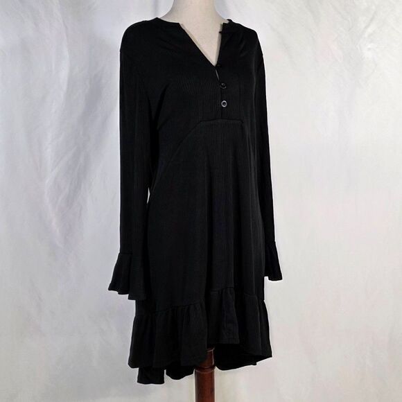 Gypsy Style Slinky BabyDoll Dress with Fluted Arms Size Small - Picture 1 of 10